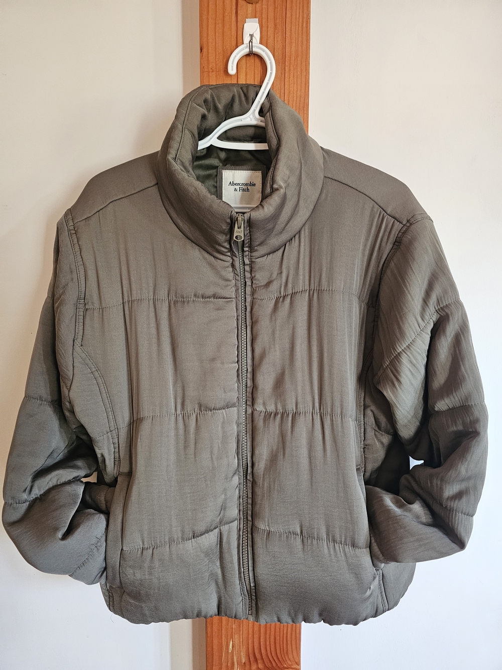 Abercrombie & Fitch Olive Green Puffer Jacket